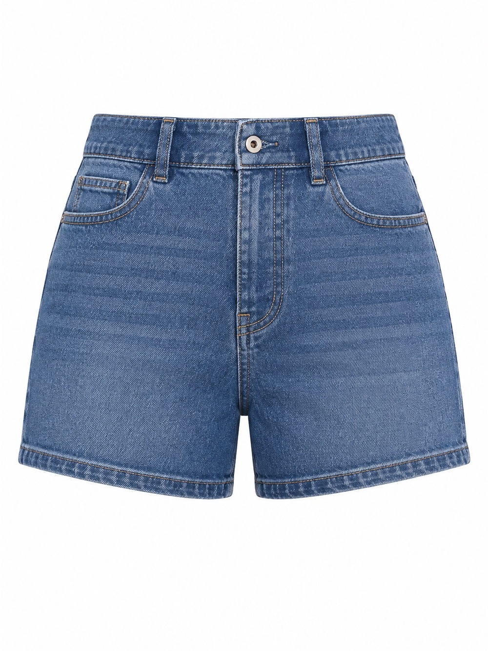 NWT SPANX High-Rise Pull On Vintage Indigo Blue Denim Shorts
